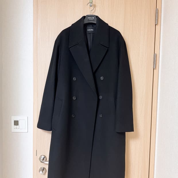 인사일런스/캐시 더블 코트 블랙/M(105)