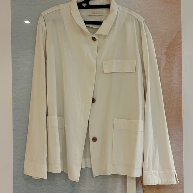 when we will 린넨 자켓 화이트