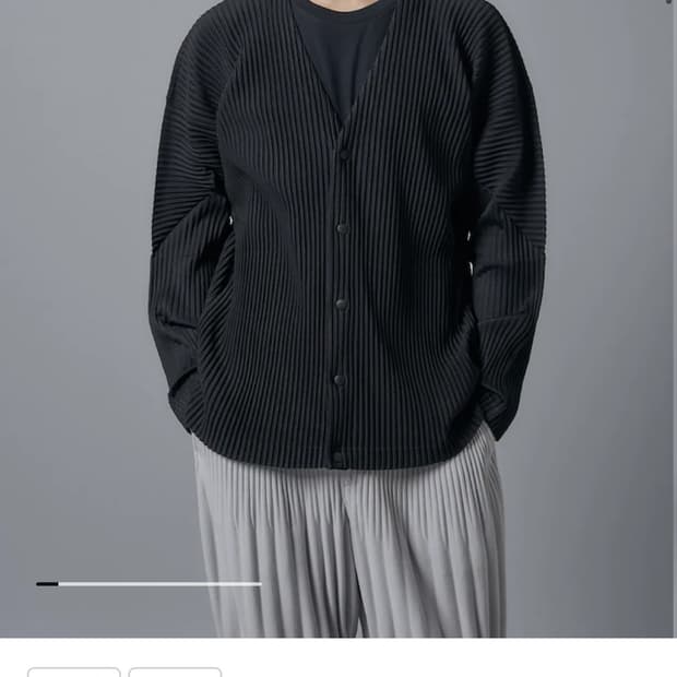 옴므플리세 가디건 블랙 3사이즈