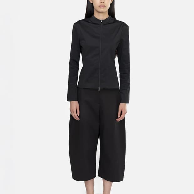 [0] Amomento slim fit zip up jumper