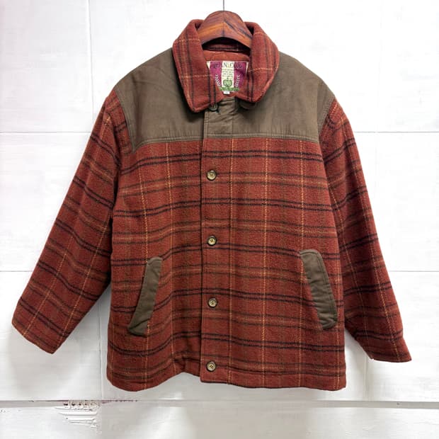 80s JEAN-COX 체크 울 워크 자켓 (JPN)
