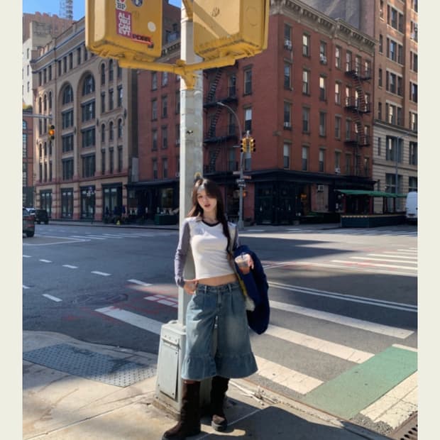 미개봉 서쿠키 로지 7부 데님 팬츠