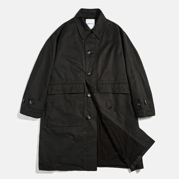 [XL] 에스피오나지 와이드 싱글 트렌치 코트 블랙(✨새상품)