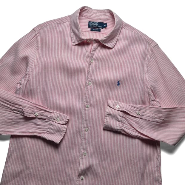 [L] 폴로 랄프로렌 린넨 스트라이프 셔츠