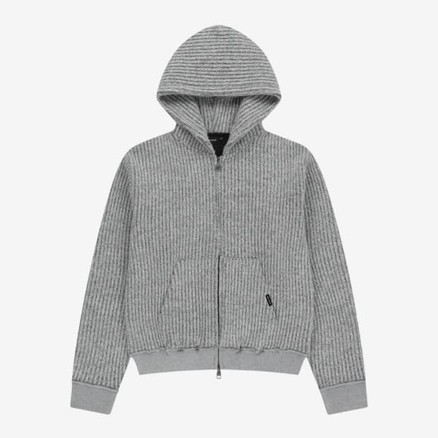 아캄 후드집업 Bokashi Knit Zip-Up Hoodie(Gray)