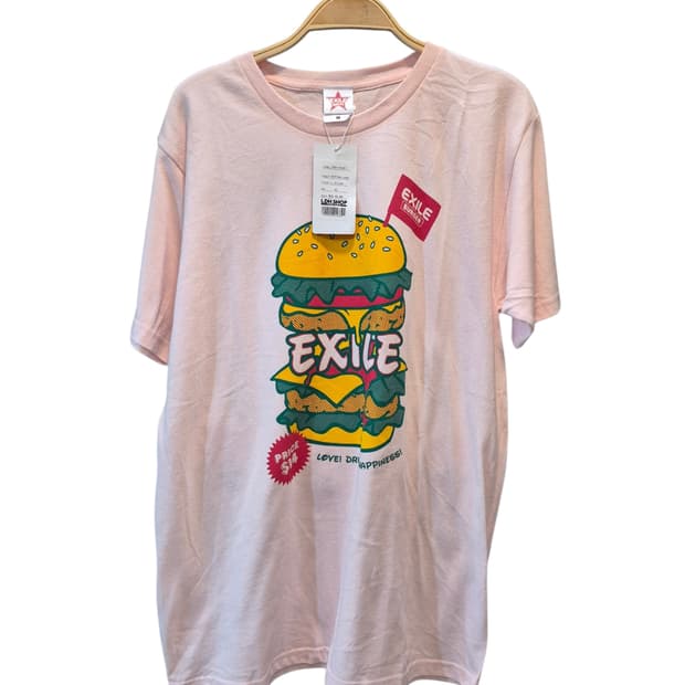 EXILE BURGER 연핑크 티