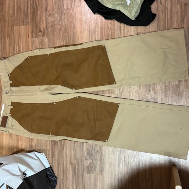 앤더슨벨 스웨이드 카펜터 팬츠 M