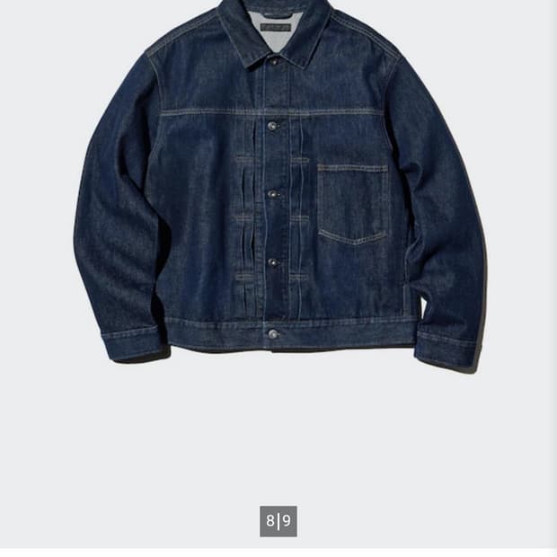 [XL] 유니클로 데님 트러커 자켓 블루
