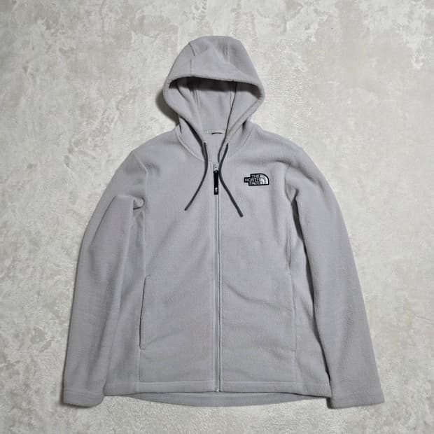 (95)노스페이스 플리스 후드집업 그레이