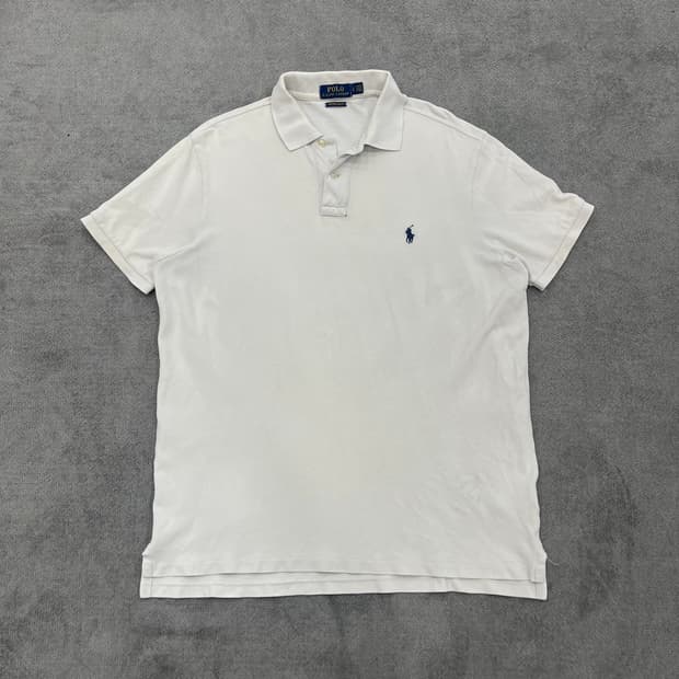 폴로 랄프로렌 화이트 반팔 카라티