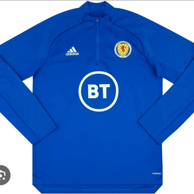 아디다스 스코틀랜드 축구 트레이닝 반집업