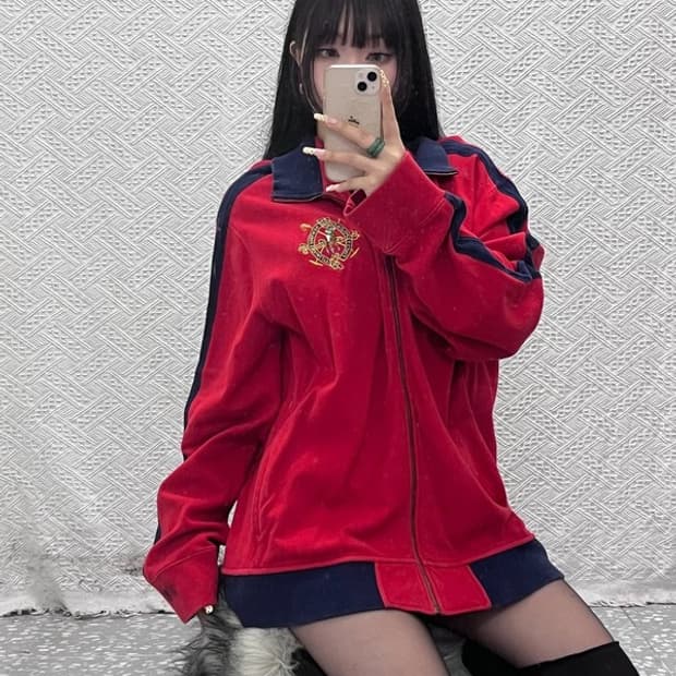 폴로 랄프로렌 올드스쿨 레트로 빈티지 90's 집업 XXL C09699