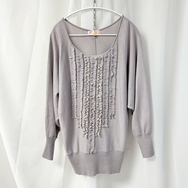 MINIMUM MINIMUM 프릴 트리밍 U넥 가오리 풀오버