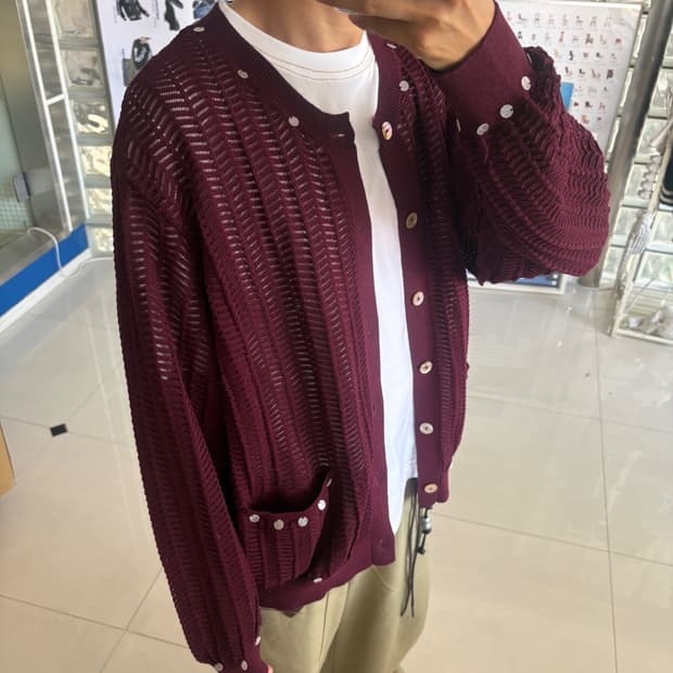 shell lace knitcardigan 니트 가디건