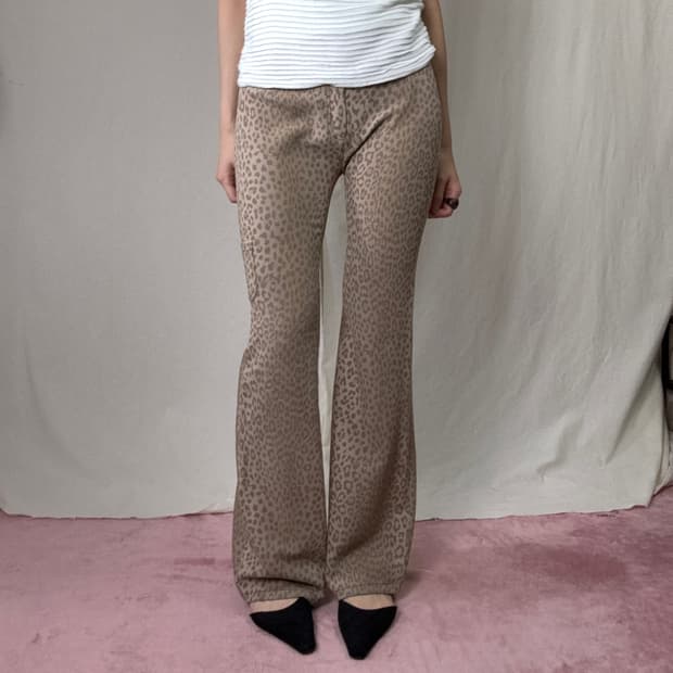 GK Italiya 레오파드 부츠컷 팬츠