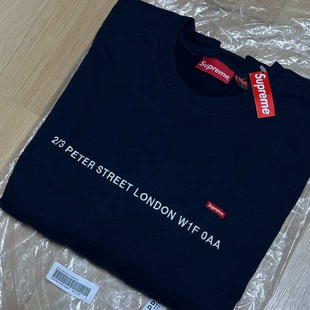 슈프림 런던샾 스몰 박스로고 스웻셔츠[L]