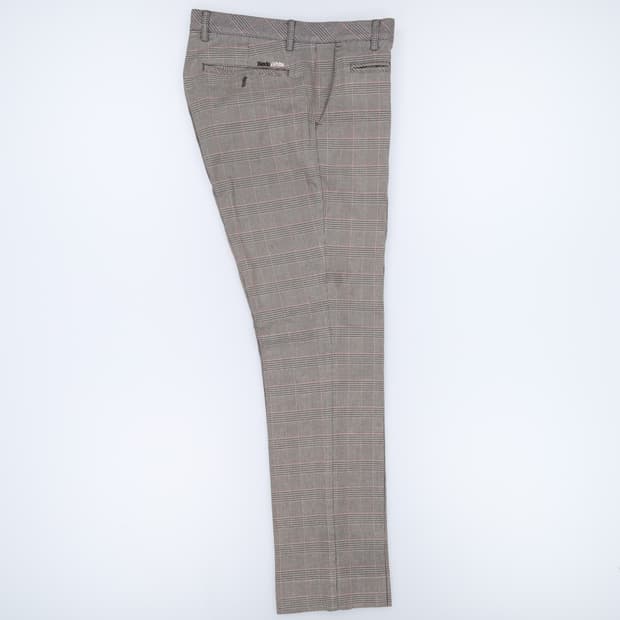 [32] 블랙앤화이트 남성 하운드투스 체크 팬츠 바지 3882