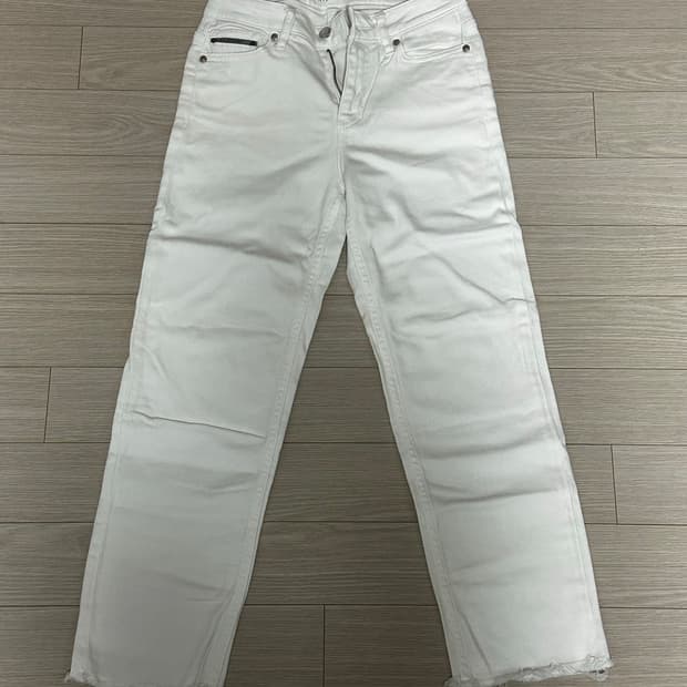 (W) CALVIN KLEIN JEANS 화이트 데님팬츠