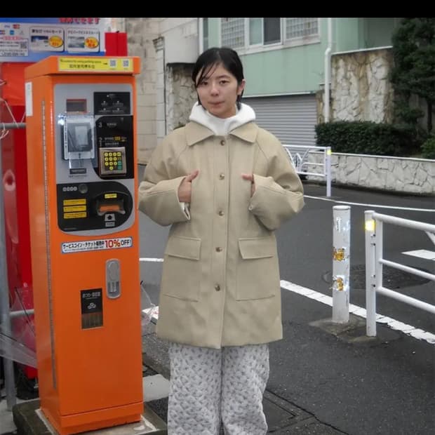 페스토 하프 패디드 레더 자켓 샌드