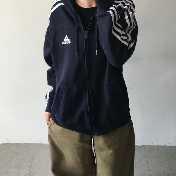 아디다스 삼선 사이드라인 후드집업