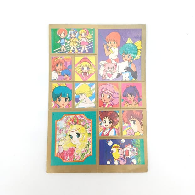 일본 애니메이션 추정 고전 순정만화 캐릭터 스티커 다이어리 꾸미기 [고전