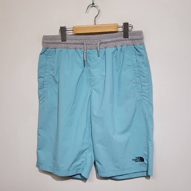 (XL) 노스페이스 반바지 하늘색 등산복 밴딩 하프팬츠