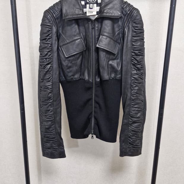 [40] 돌체앤가바나 2000s 하이브리드 레더 자켓