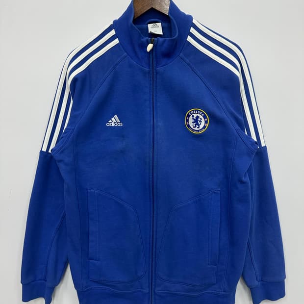 아디다스 첼시 블루 코튼져지 트랙탑