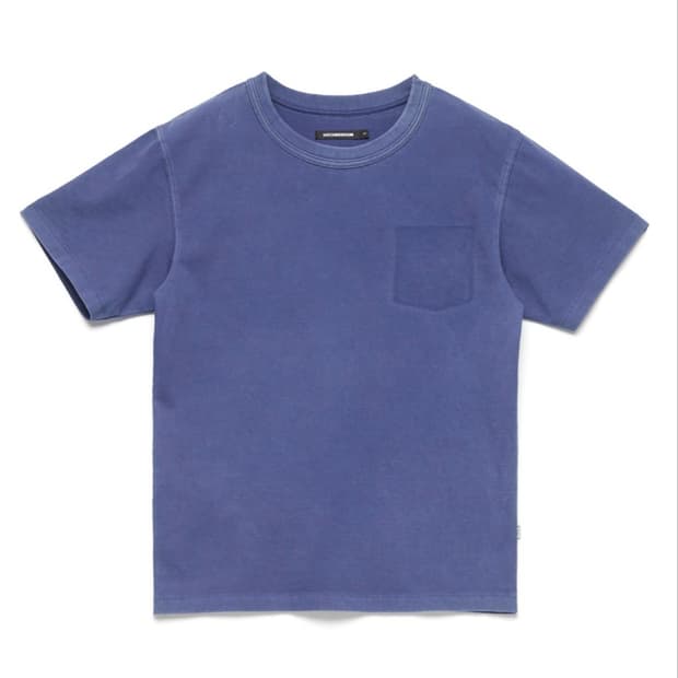 해칭룸 Bleached tee vintage blue 2