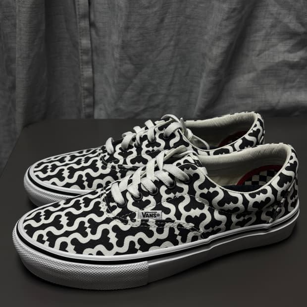 [265] 21SS 슈프림 반스 스케이트 에라 모노그램 S 로고 블랙