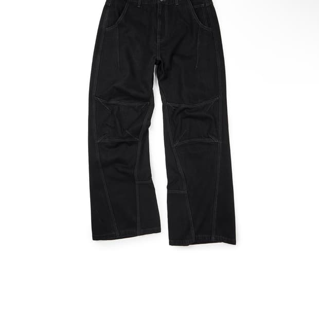 ETCE 커브드 패널 데님 블랙 XL 새상품