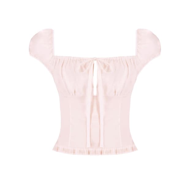 클리시어 워니하우스 콜라보 프린세스 블라우스 코프 핑크