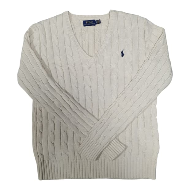 ✨ (바배) 폴로 랄프로렌 브이넥 케이블 니트 