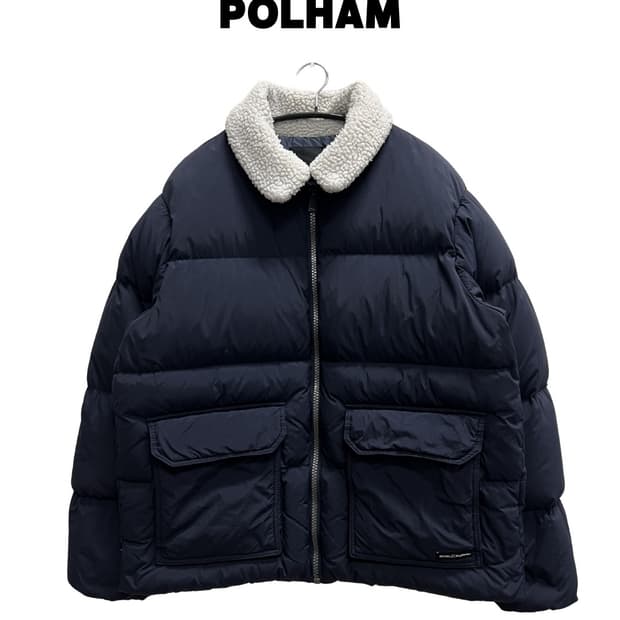폴햄 덕다운 셰르파 패딩 네이비