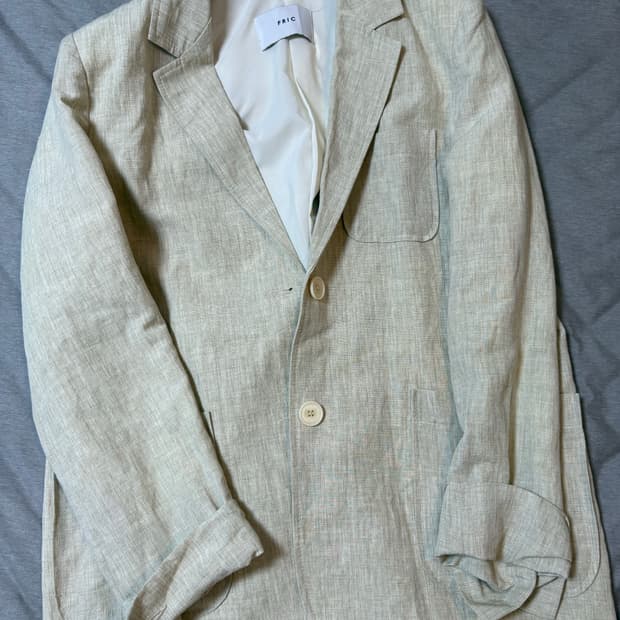 프릭 린넨 자켓 