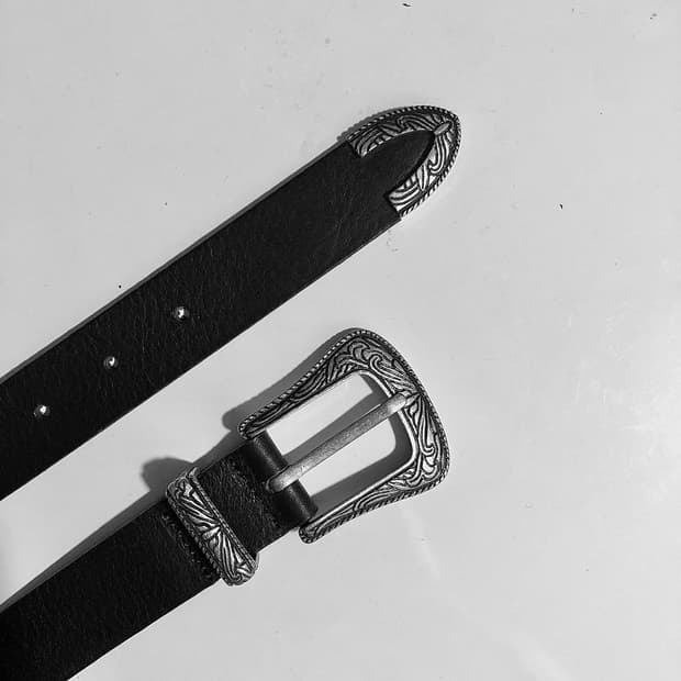 Western leather belt