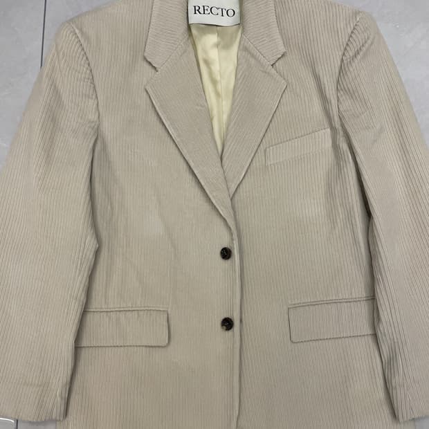 렉토 코듀로이 싱글 자켓 블레이저 라이트 세피아 24FW