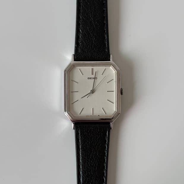 1980s Silver Square Quartz