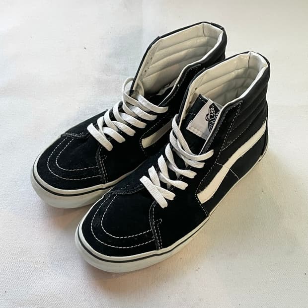 반스 스케이트 하이 블랙 화이트