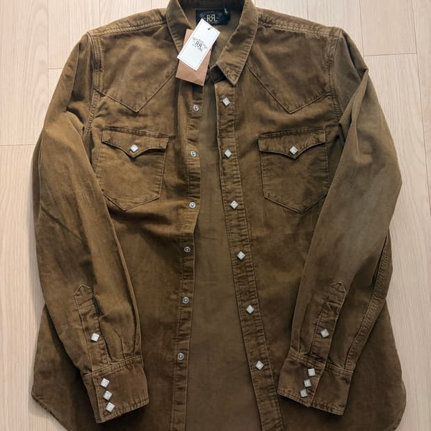 [새제품, L] rrl 코듀로이 웨스턴 셔츠