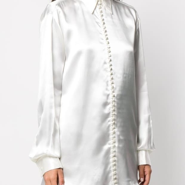 [마르지엘라/mm6] 실크 블라우스 38 사이즈