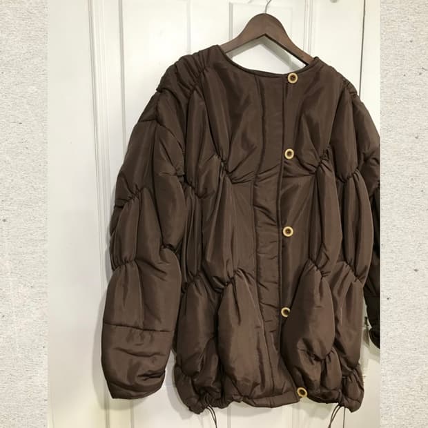 clode 브라운 퍼프 빈티지 패딩