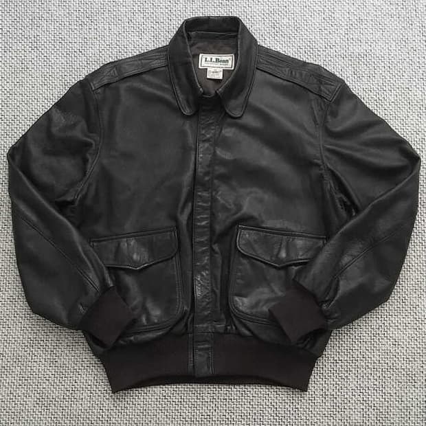 90s USA made A-2 leather flight jacket