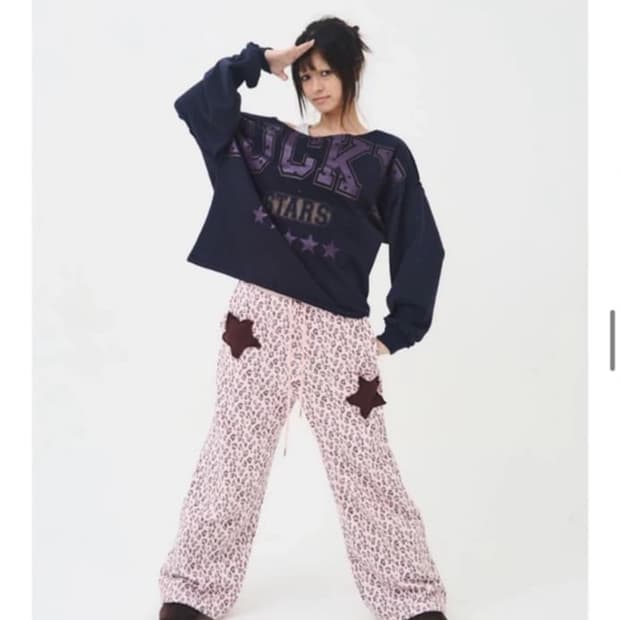 익스파이어드걸 세트(스웻셔츠+호피바지)