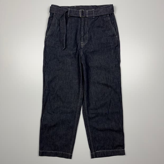 (33) 뷰티앤유스 유나이티드에로우즈 벨티드 데님 팬츠