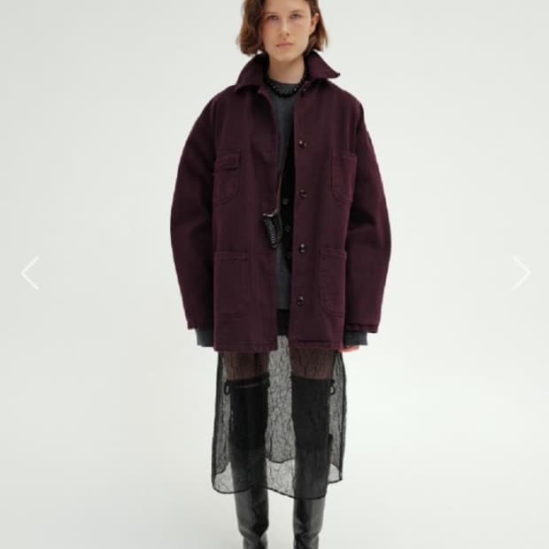 모노하 워크자켓 와인 dying work jacket monoha