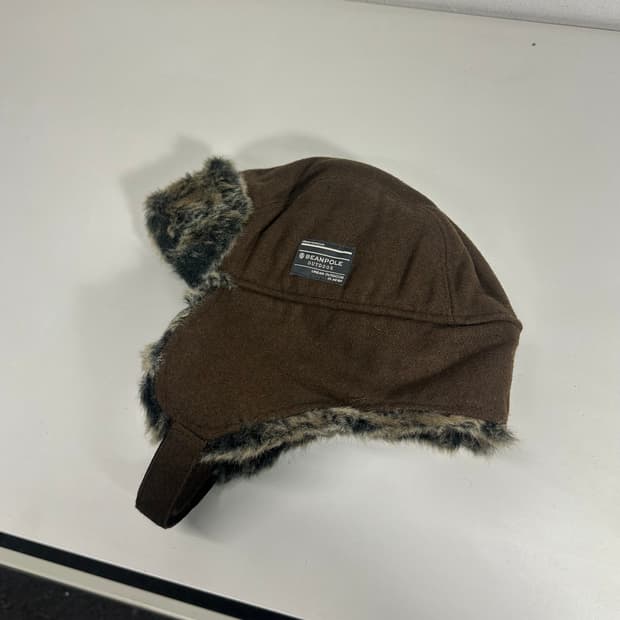 L 빈폴 카키브라운 군밤 털모자