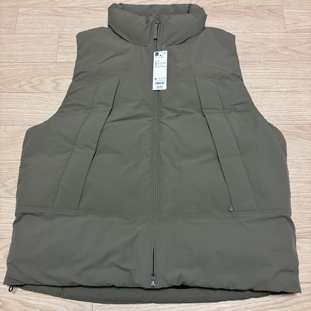 GU 히트 패딩 베스트 카키 XL