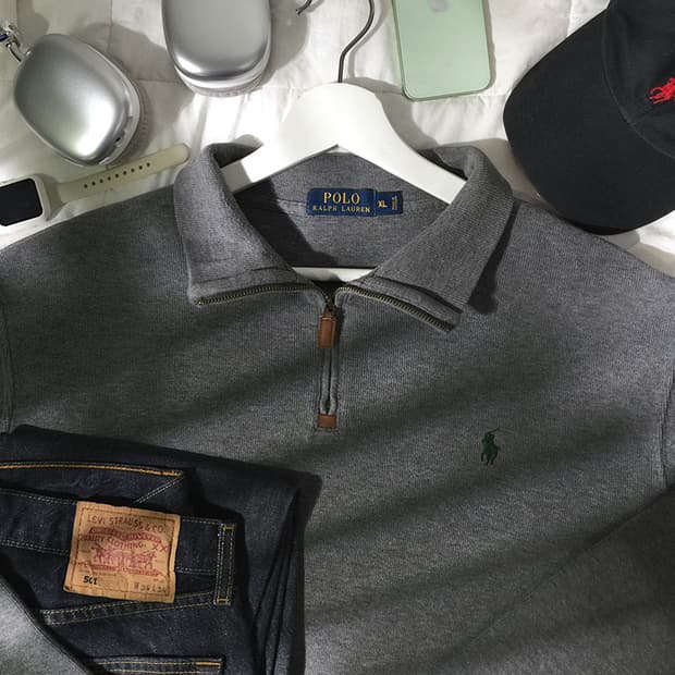 (MAN) 폴로랄프로렌 스웻 반집업 XL