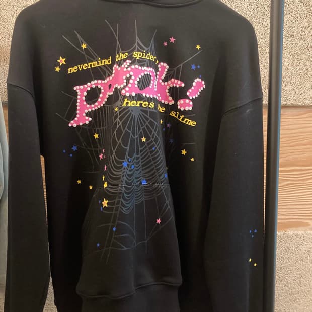 Sp5der pink 후드 m 사이즈
